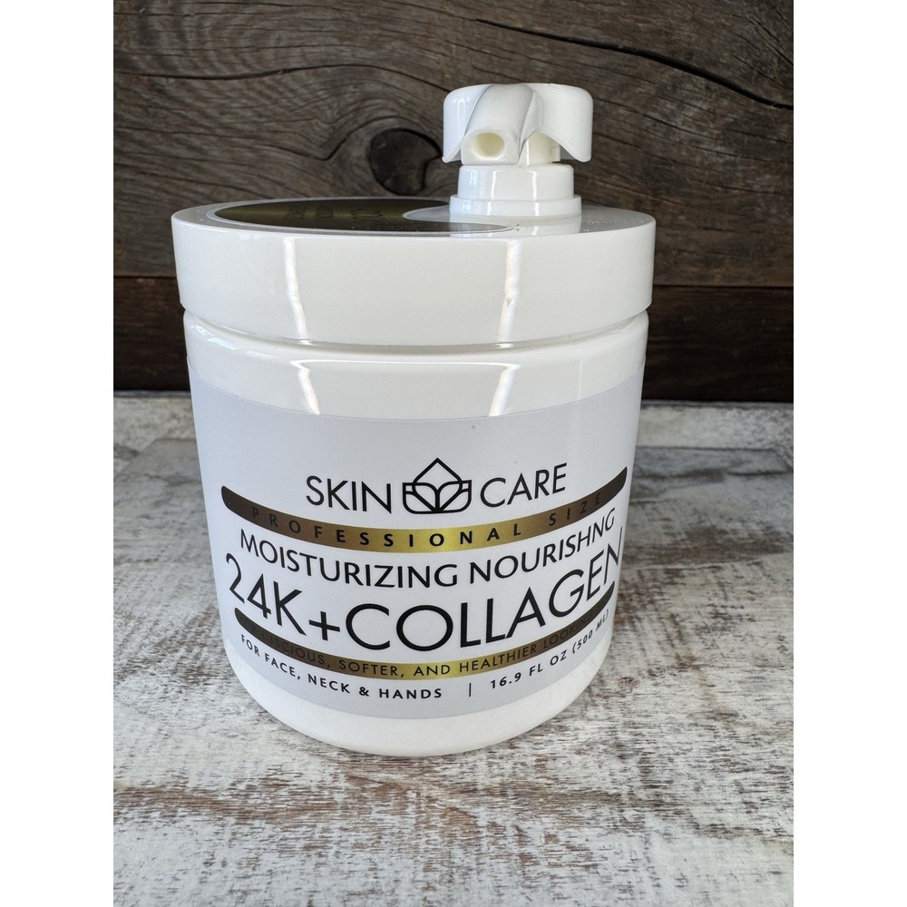 24K + Collagen Moisturizing Cream 16.9oz Professional Size Face Neck Hands | $40